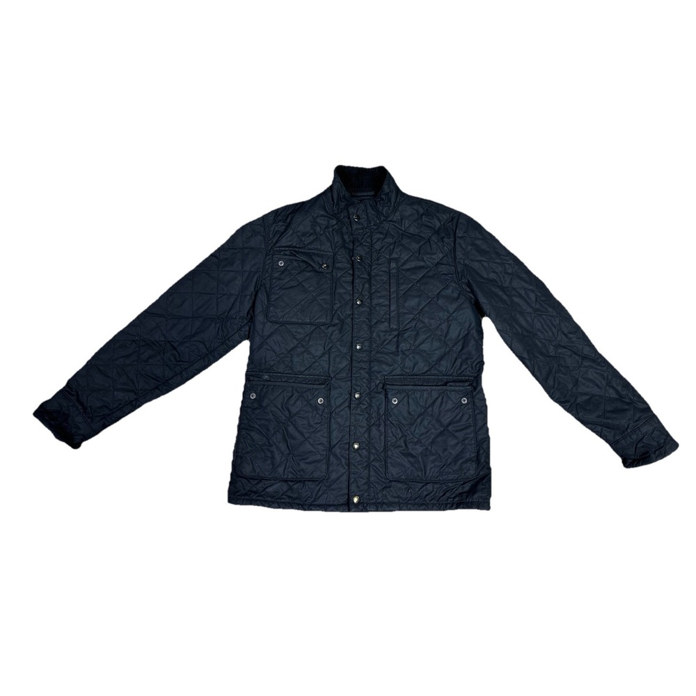 Bonobos Quilted Jacket Black Men's Slim Fit Size Small Zip Up
